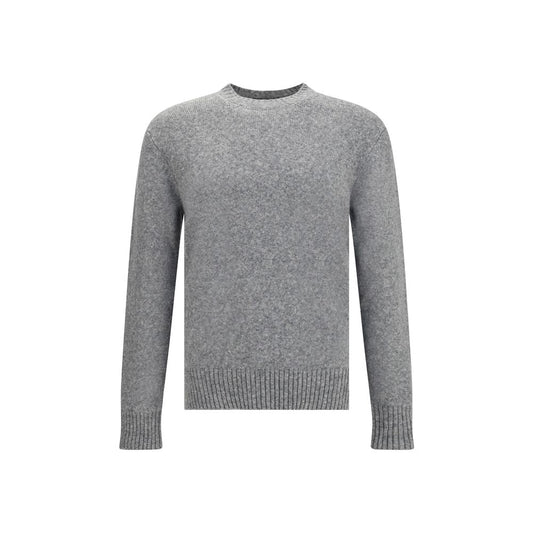 Dolce & Gabbana Gray Fleece Wool Sweatshirt, ribbed crew neck, long sleeves, ideal for casual and refined looks, made in Italy.