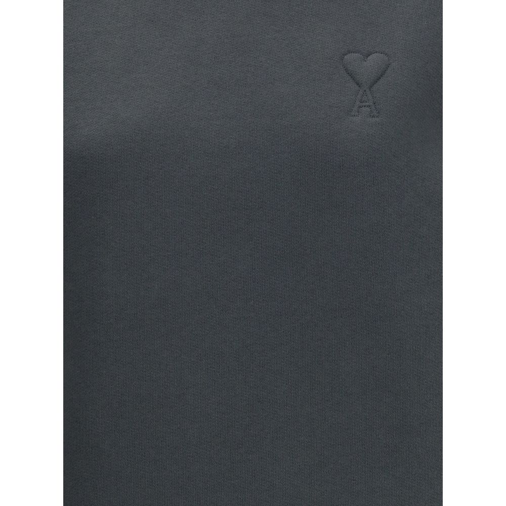 Ami Paris Gray Cotton Sweatshirt