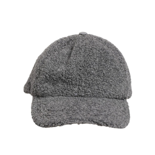 Dolce & Gabbana Gray Wool Fleece Rapper Men Baseball Capello Hat