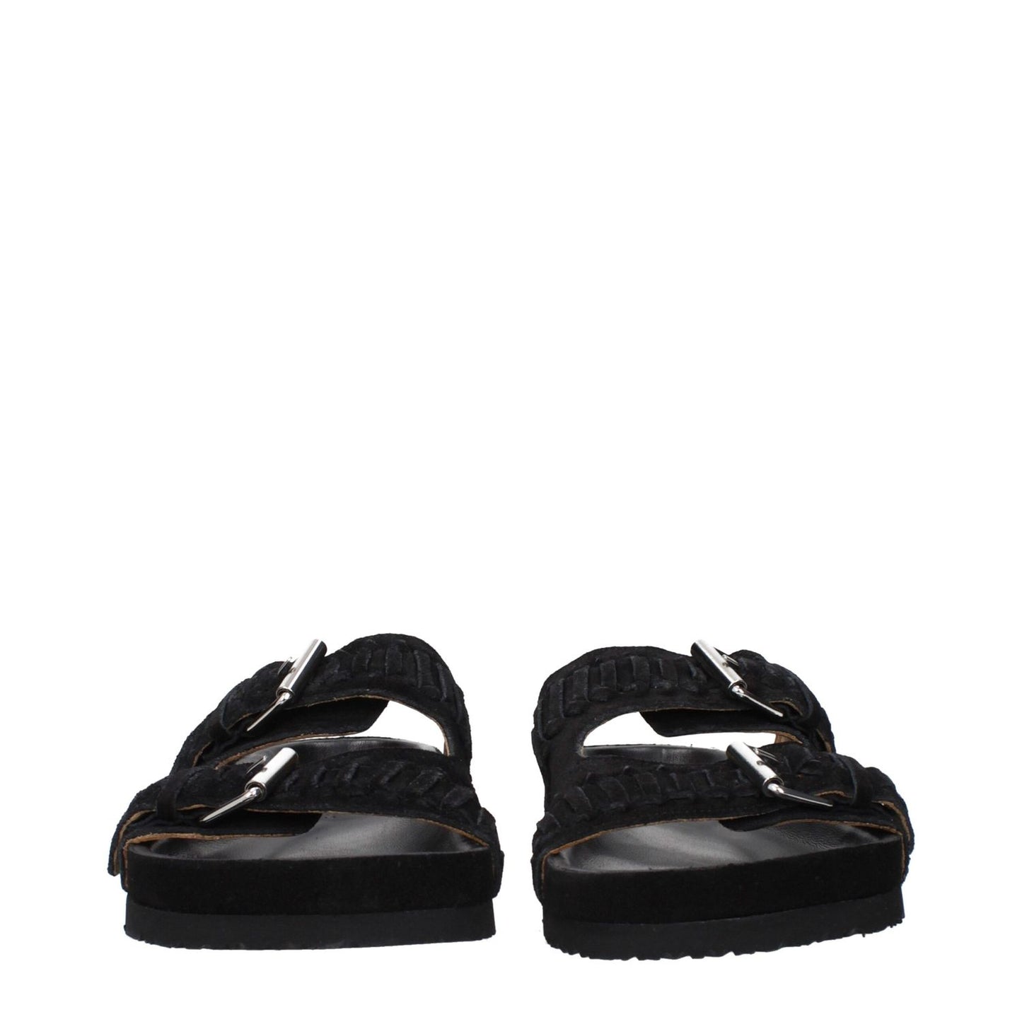 Isabel Marant Black Leather Slippers