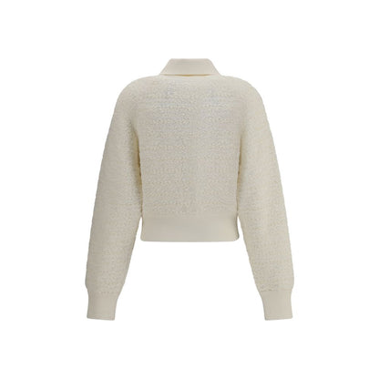 Balmain White Viscose Bomber