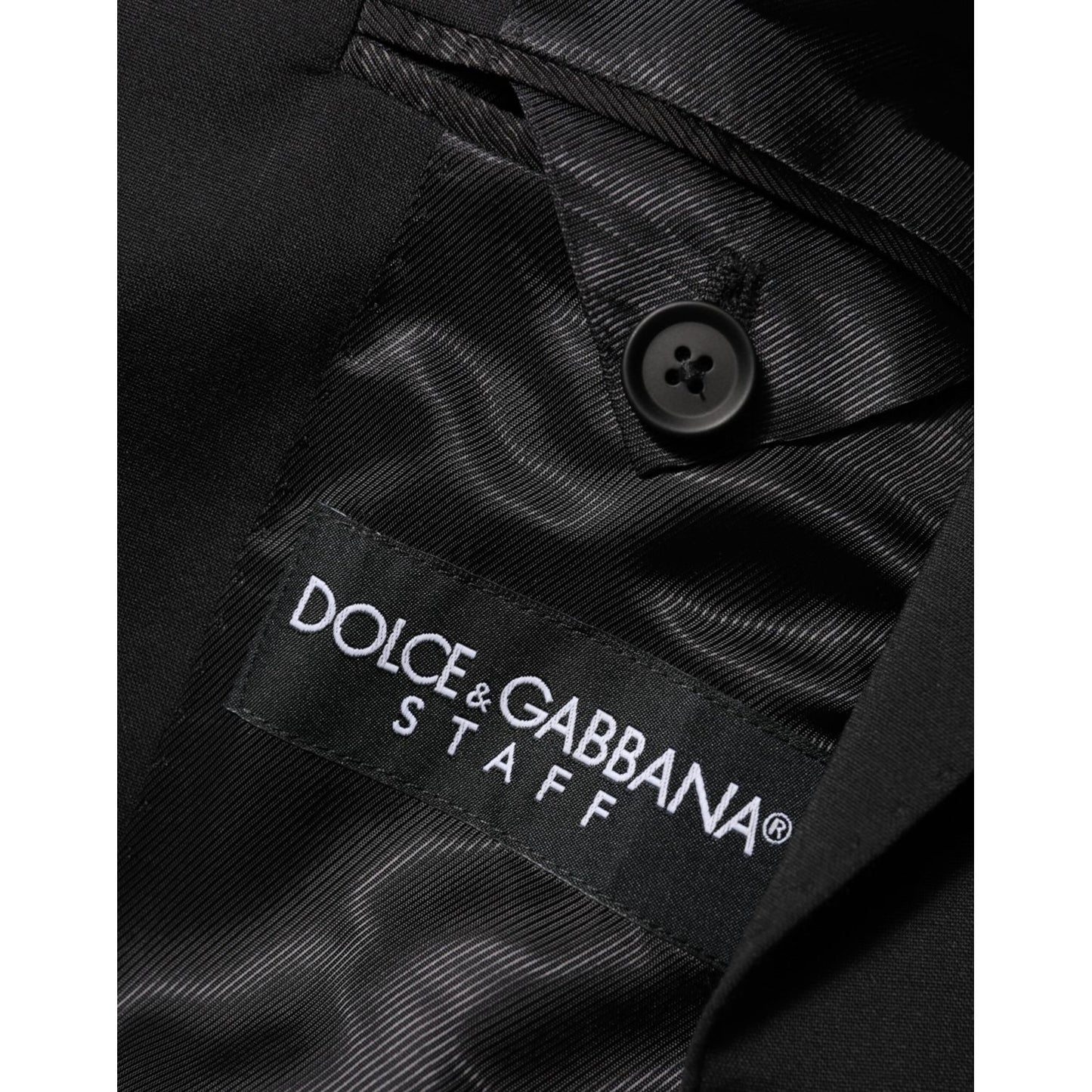 Dolce & Gabbana Black STAFF 2 Buttons Suit Jacket Blazer