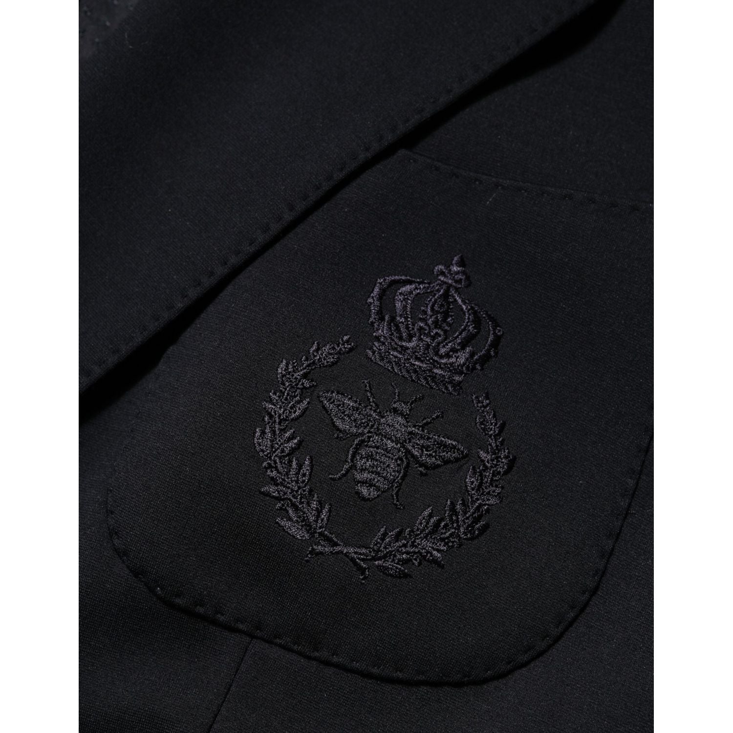 Dolce & Gabbana Black Viscose 2 Buttons Suit Jacket Blazer