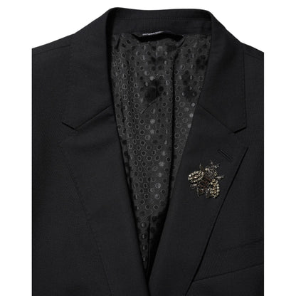 Dolce & Gabbana Black Bee MARTINI 2 Button Men Suit Blazer