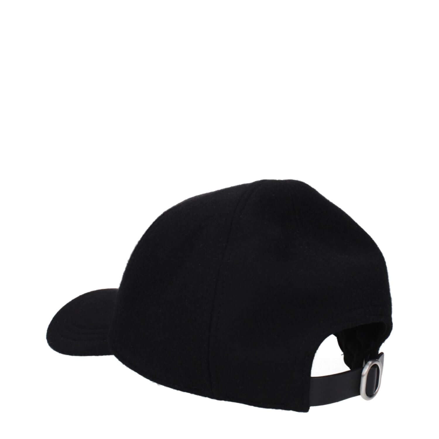 Jil Sander Black Cashmere Cap (Baseball Hat)