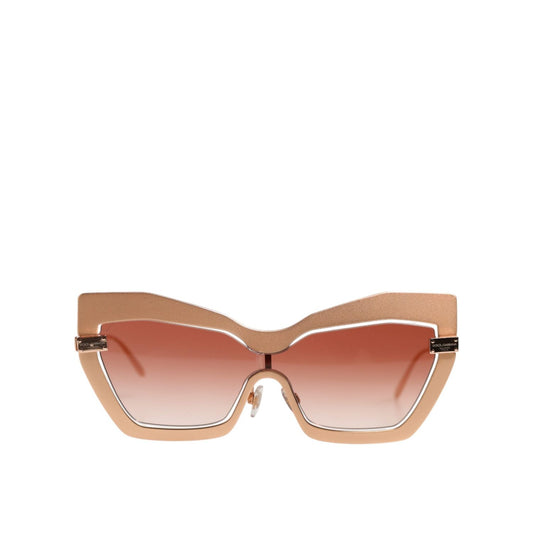 Dolce & Gabbana DG2224 Sand Rose Gold Cat Eye Irregular Frame Sunglasses