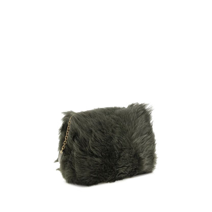 Saint Laurent Green Lamb Ovis Aries Aries Shoulder Bag