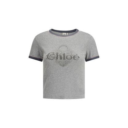 Chloé Gray Cotton T-Shirt