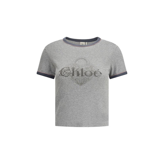 Chloé Gray Cotton T-Shirt
