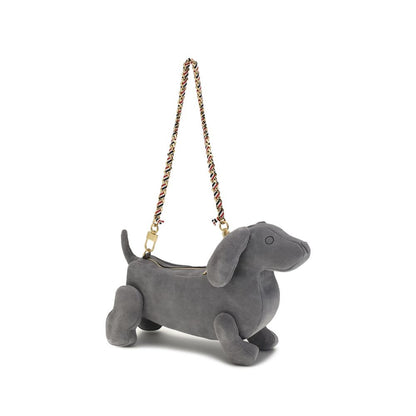 Thom Browne Gray Leather Shoulder Bag