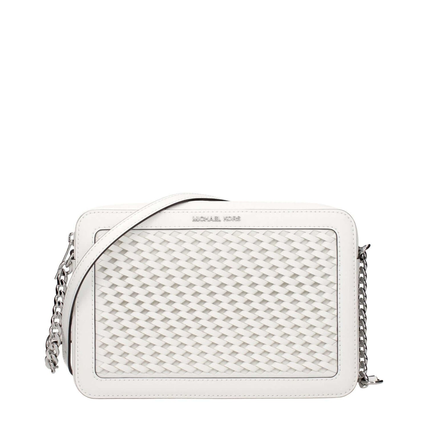 Michael Kors White Leather Crossbody Bag