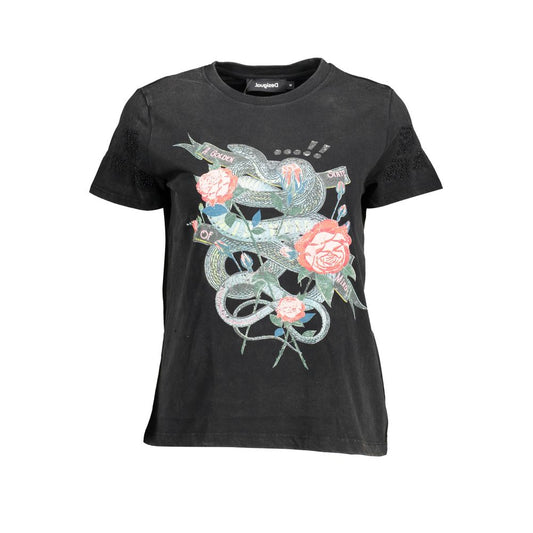 Desigual Black Cotton Women T-Shirt