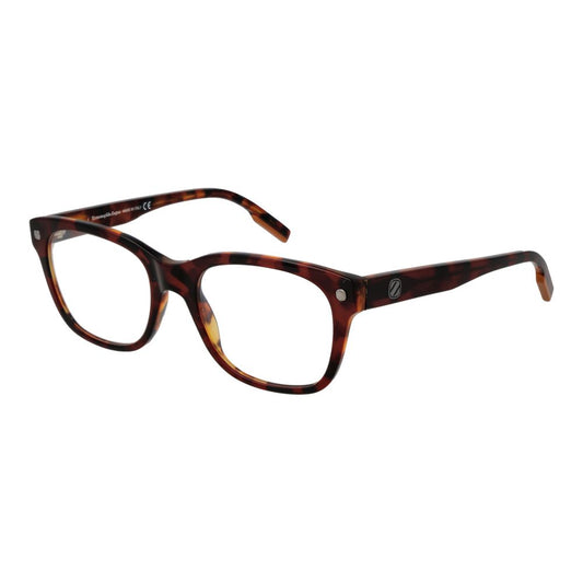 Ermenegildo Zegna Red Acetate Glasses (Frames) in full-rim rectangle style with red demo lenses and branded case.