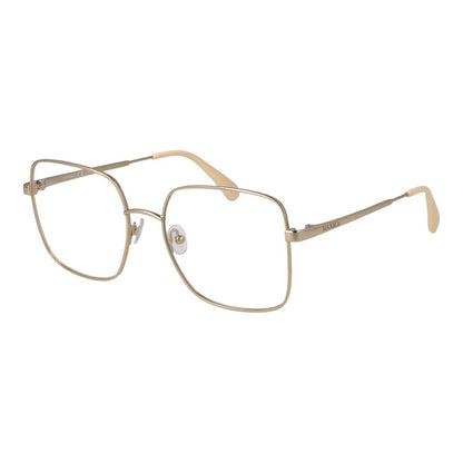 Max & Co Gold Metal Glasses (Frames) for women, square full-rim design, 55-18-140 size with gold metal frame and demo lenses.