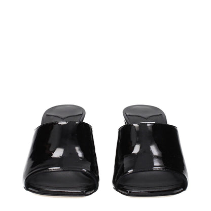 Jimmy Choo Black Leather Platform Sandals