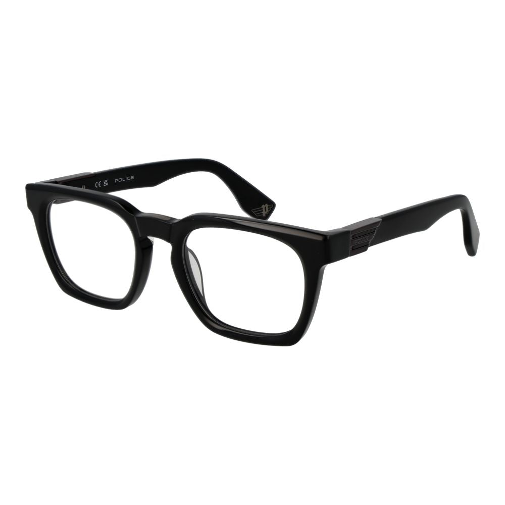 Police Black Cellulose Acetate Glasses (Frames)