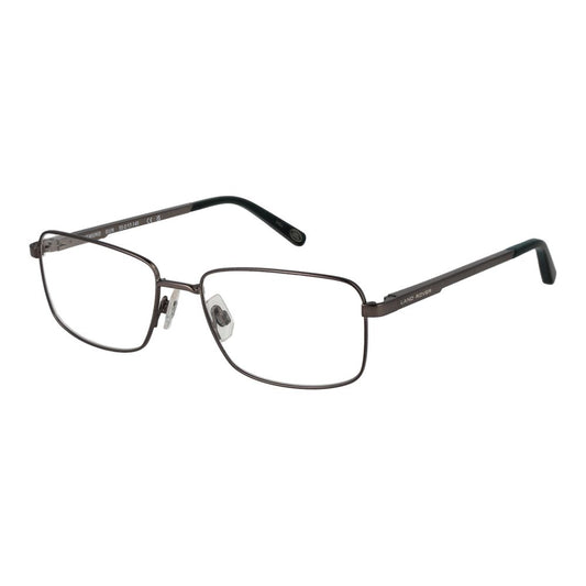 Men's Land Rover Gray Stainless Steel Glasses (Frames) with full-rim rectangle style, grey color, and demo lenses, spring hinge included.