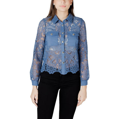 Morgan De Toi Blue Polyester Blouse