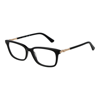 Guess Black Acetate Glasses (Frames) full-rim rectangle style for women with demo lenses and branded case included.