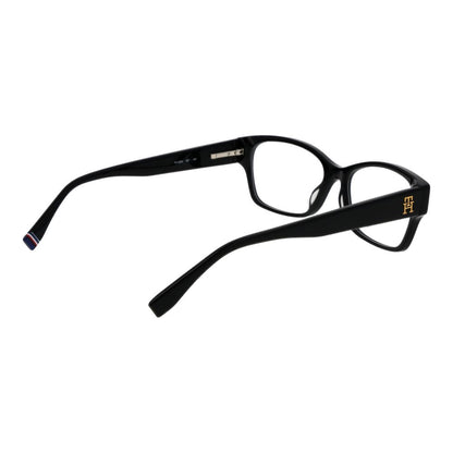 Tommy Hilfiger Black Acetate Glasses (Frames) for Women, full-rim style, rectangle shape, spring hinge, size 54-0-140, branded case included.