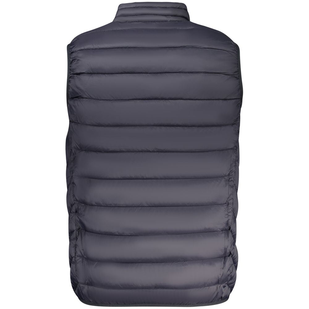 Marina Yachting Blue Polyamide Men Jacket, back view, showcasing sleeveless design and quilting detail.