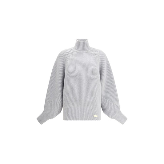 Balmain Gray Wool Sweatshirt
