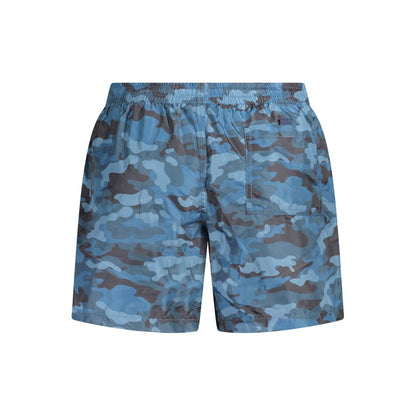 Norway 1963 Blu Polyester Men's Swim Boxer
