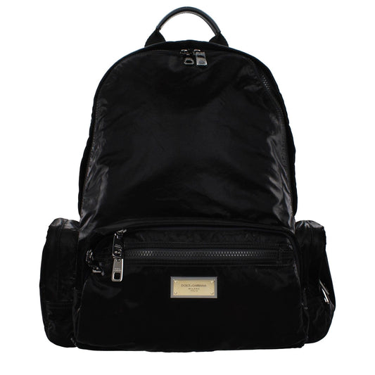 Dolce & Gabbana Black Nylon Backpack