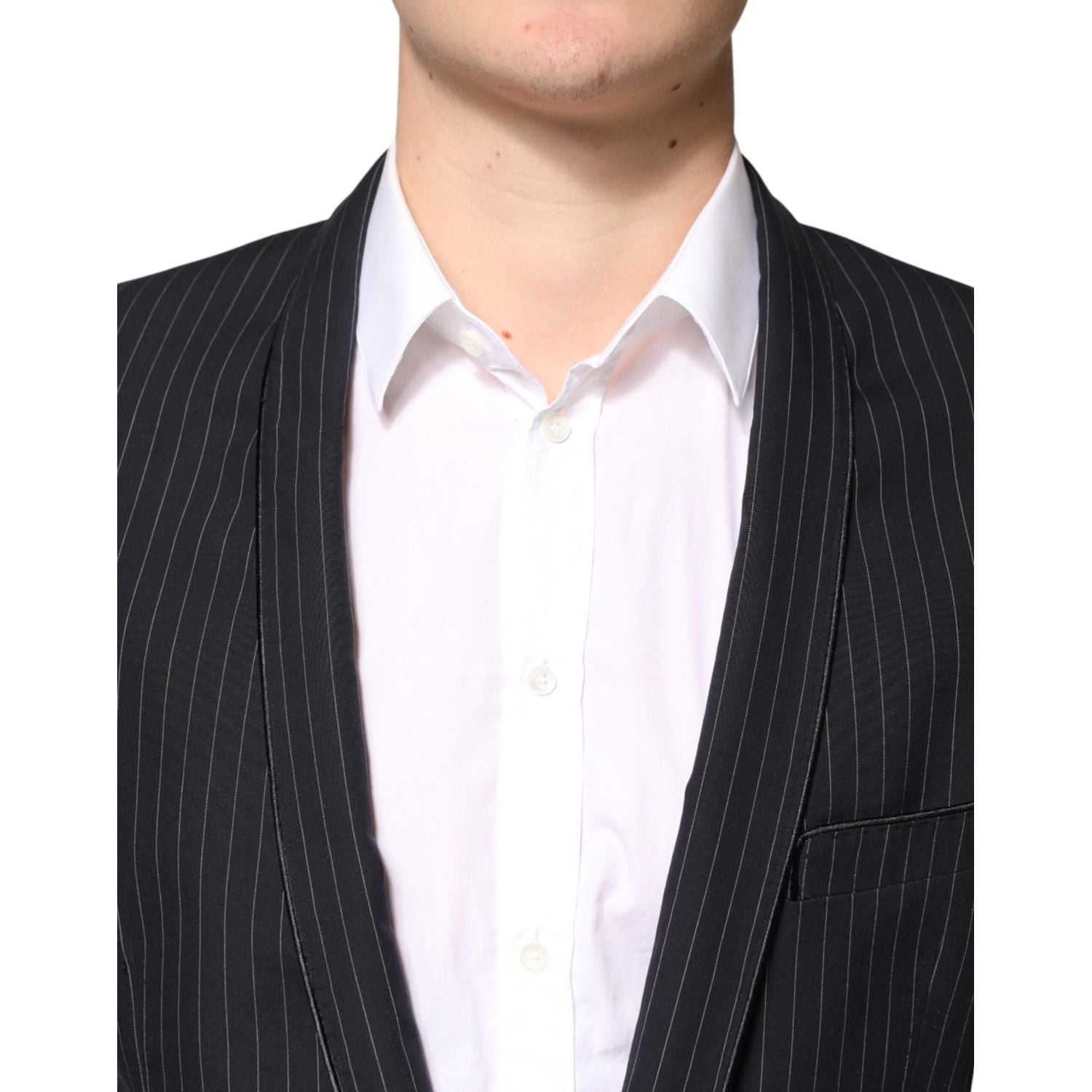 Dolce & Gabbana Black Stripes 1 Button Suit Jacket Blazer