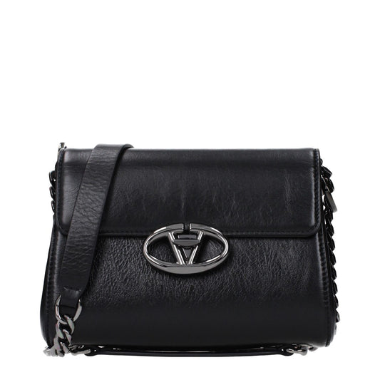 Valentino Garavani Black Leather Crossbody Bag