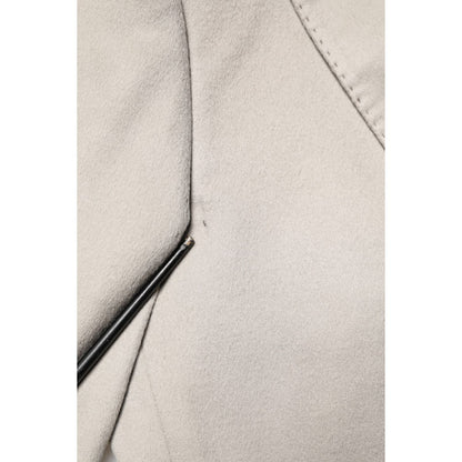 Dolce & Gabbana Gray Cashmere Single Breasted Jacket Blazer