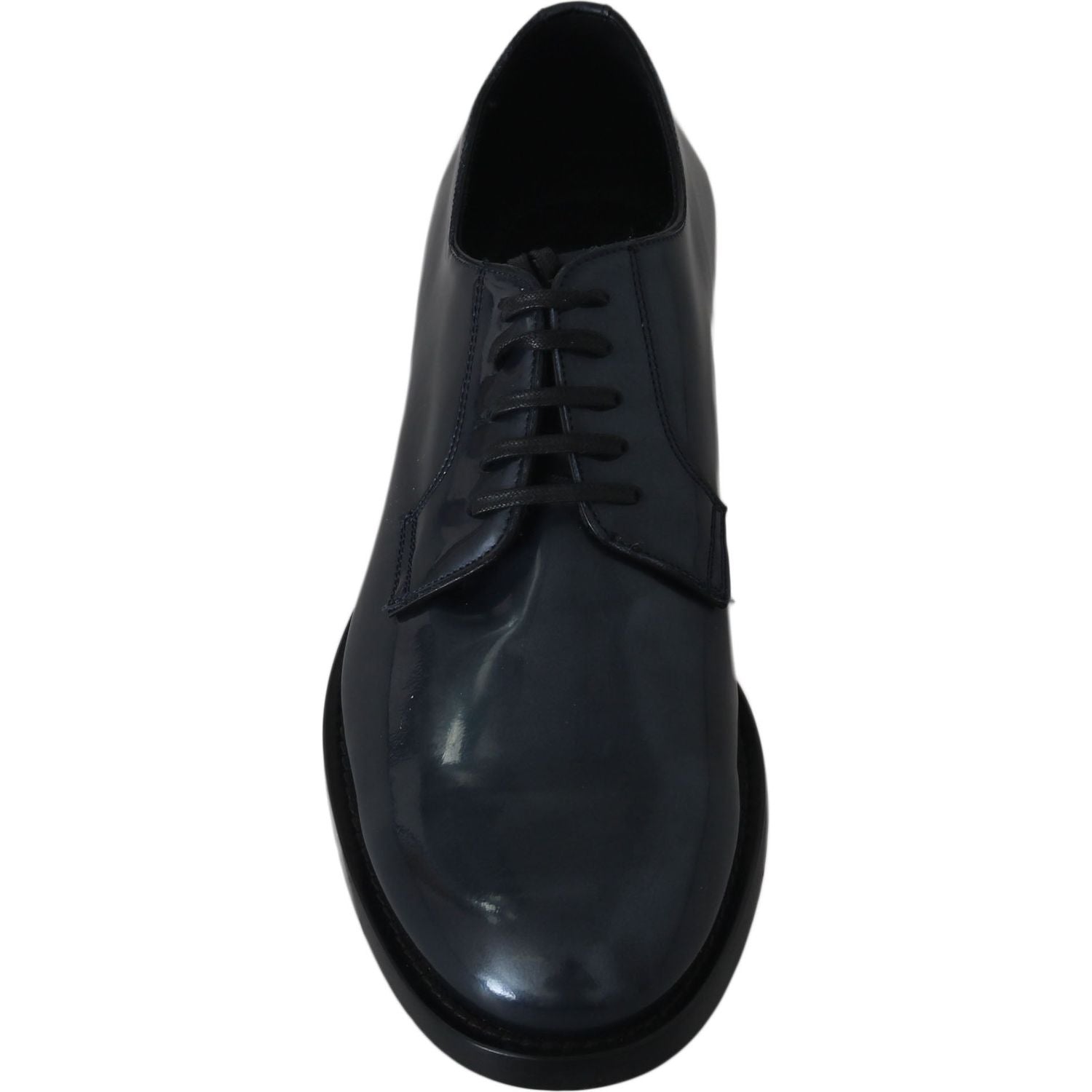 Dolce & Gabbana Blue Leather Derby Dress Formal Shoes