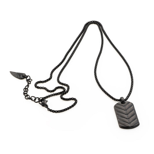 AN JEWELS JEWELRY Mod. AA.C256PBK black necklace with pendant