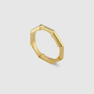 Alt Tag: ANELLI GUCCI MOD. YBC662194001 - Elegant gold ring design featuring octagonal shape, luxury jewelry piece by Gucci.