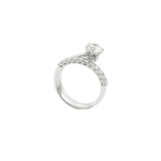 Elegant diamond ring ANELLI RECARLO MOD. R01SF014_048-14 with intricate setting, perfect for engagements or special occasions.