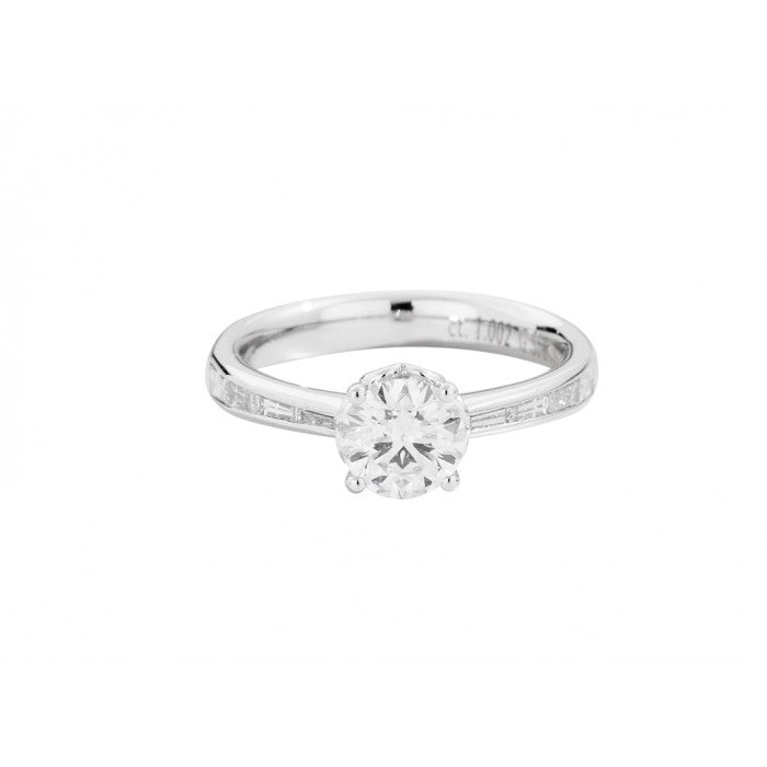 Alt Tag: ANELLI RECARLO MOD. R01SP001_086 diamond engagement ring with elegant round cut design and white gold band