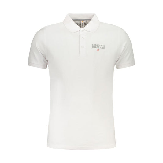 Accademia Militare Bianco Cotton Mens Polo Shirt