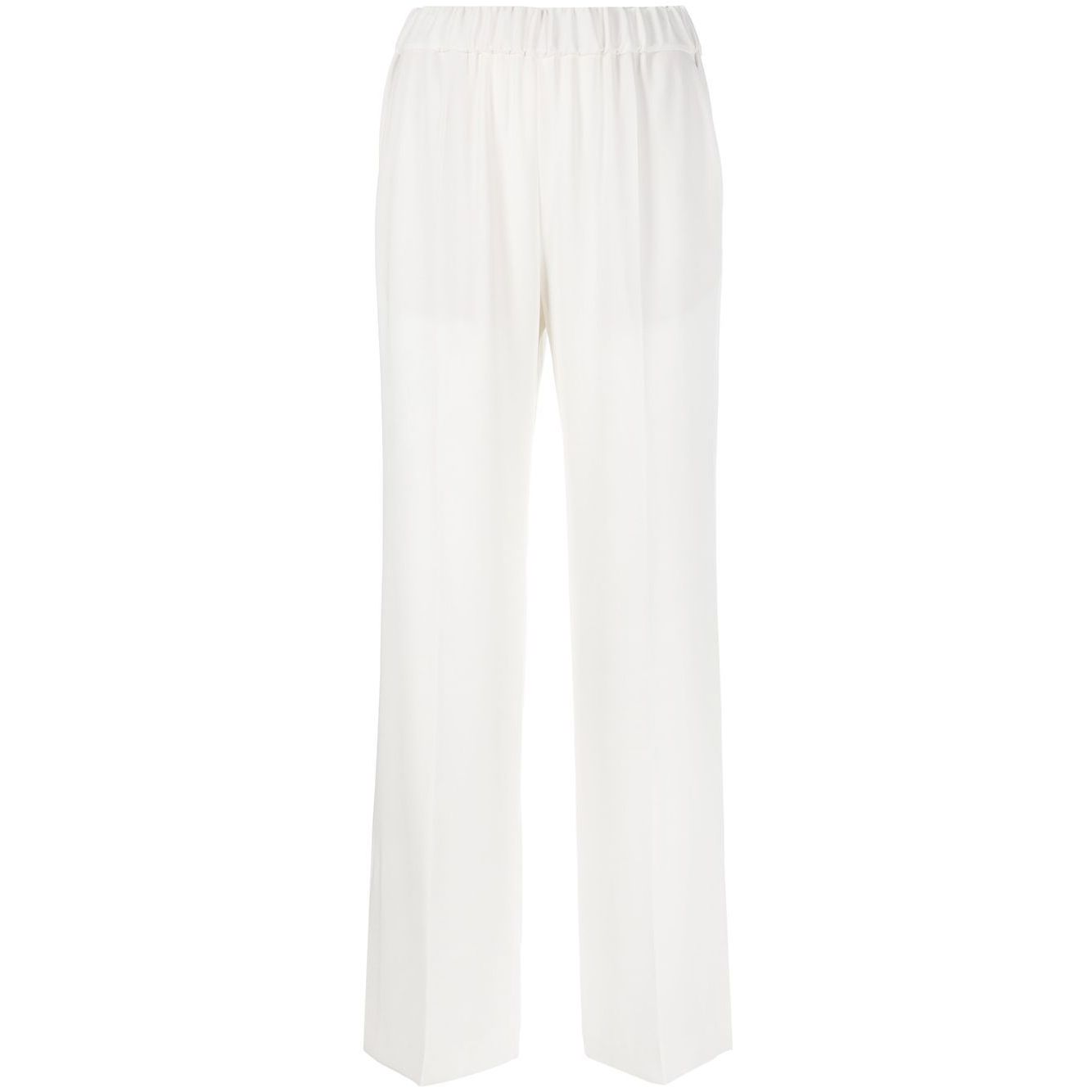 Alberto Biani White Cady Elasticated Trousers Trousers