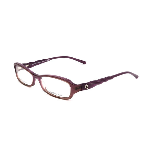 Alexander McQueen Purple Acetate Frames, AMQ4162R3Y Glasses for Women, 52/15/135mm, Stylish Purple Eyewear