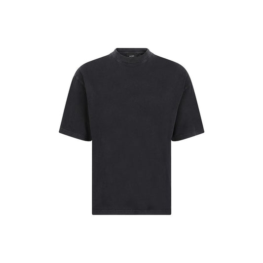 Axel Arigato Gray Cotton T-Shirt with oversized fit and logo details, 100% cotton, AW25, made in Portugal.