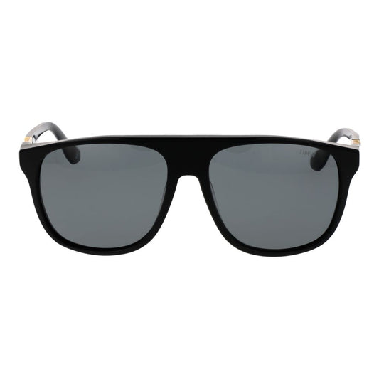 BMW Black Men Sunglass with blue gradient lenses, aluminum black frame, full-rim aviator style providing 100% UVA & UVB protection.