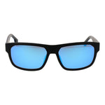 BMW Motorsport Black Men Sunglass with black full-rim frame and mirrored blue lenses, offering 100% UVA & UVB protection.