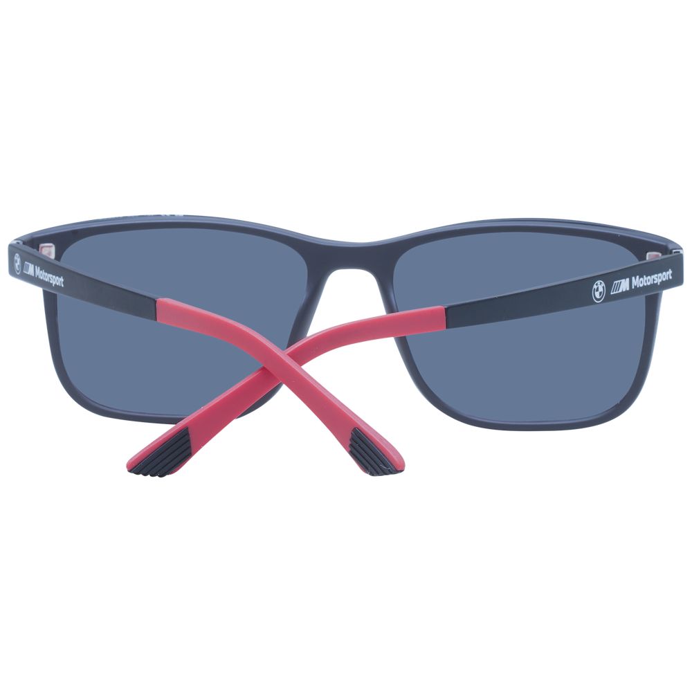 BMW Motorsport Gray Plastic Glasses (Frames) featuring full-rim rectangle design with branded case, size 54-15-140, no extra protection.