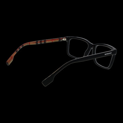 BURBERRY MOD. 0BE2352 563773 unisex eyeglasses, black frame with iconic check, side view