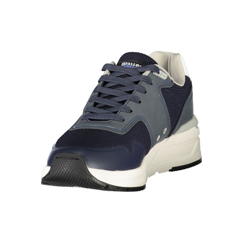 Blauer Blu Polyester Men Sneaker 1728,67403481248,Athletic - Sneakers - Shoes,Blauer,Blue,EU40/US7,EU41/US8,EU42/US9,EU43/US10,EU44/US11,EU45/US12,Men,New with tags,Shoes,Sneakers - Shoes