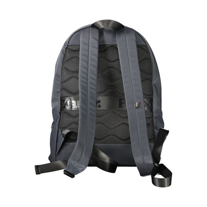 Back view of Blauer Blue Polyester Backpack showing adjustable shoulder straps.
