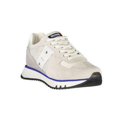Blauer Gray Leather Men Sneaker featuring sleek design, contrasting details, and iconic logo for a bold, contemporary fashion statement.