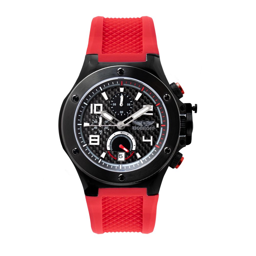 Bobroff Red Rubber Sport Watch