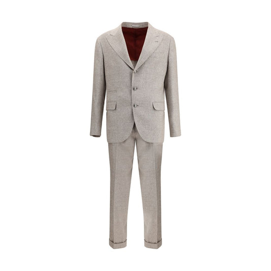 Brunello Cucinelli Beige Silk Two-Piece Suit