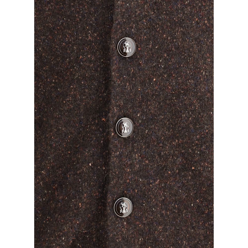 Brunello Cucinelli Brown Alpaca Vicugna Pacos Cardigan